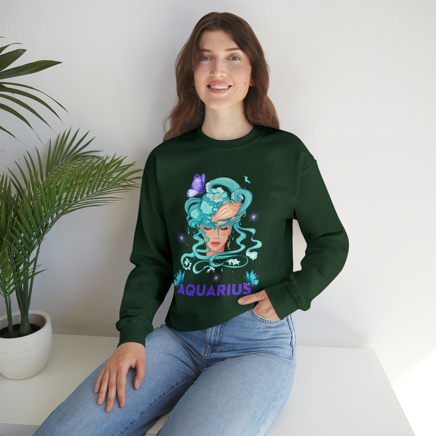 🦋 Aquarius 🦋 Zodiac Signs- Sweatshirts