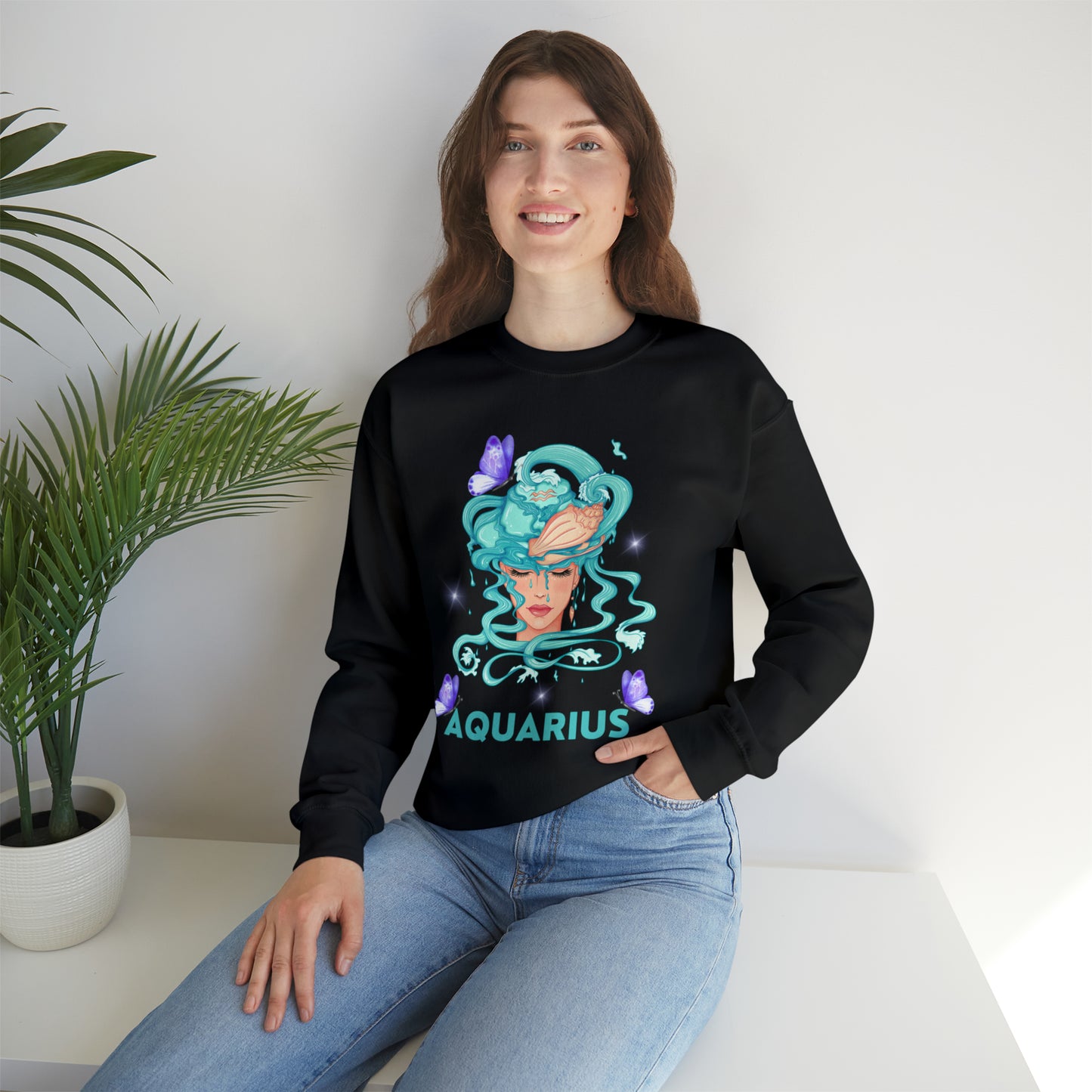 🦋 Aquarius 🦋 Zodiac Signs- Sweatshirts