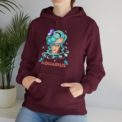 🦋 Aquarius 🦋 Zodiac Signs- Hoodies