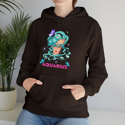 🦋 Aquarius 🦋 Zodiac Signs- Hoodies