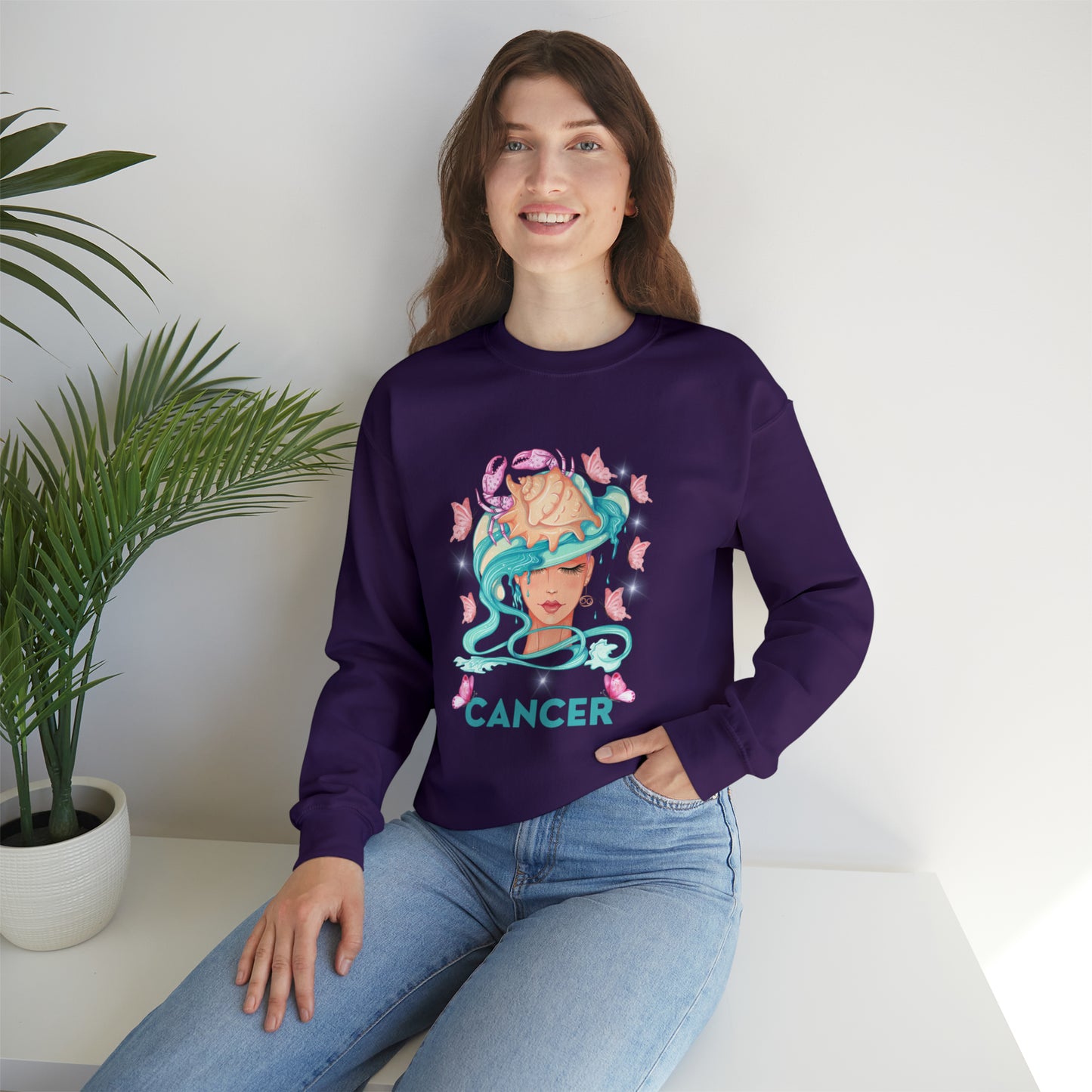 🦋 Cancer 🦋 Zodiac Signs- Sweatshirts