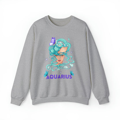🦋 Aquarius 🦋 Zodiac Signs- Sweatshirts