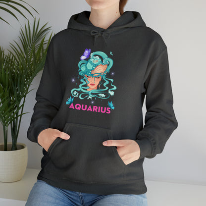 🦋 Aquarius 🦋 Zodiac Signs- Hoodies