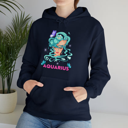 🦋 Aquarius 🦋 Zodiac Signs- Hoodies