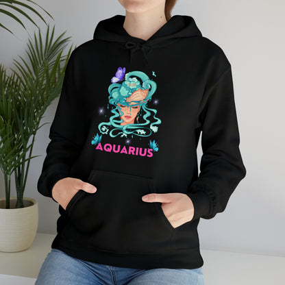 🦋 Aquarius 🦋 Zodiac Signs- Hoodies