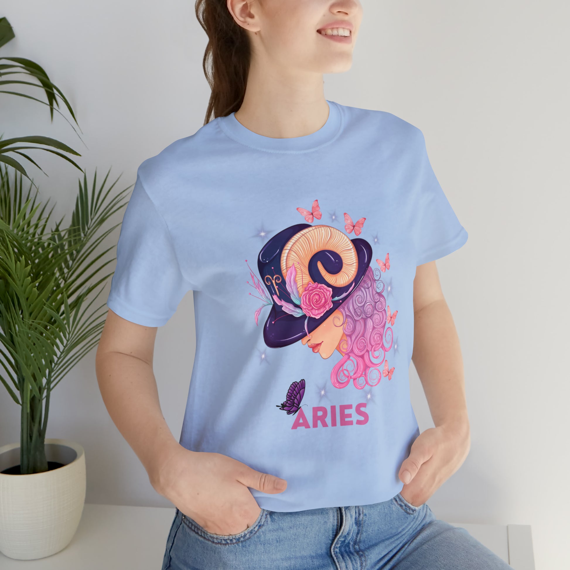  Aries t-shirt with a unique design showcasing the zodiac. 