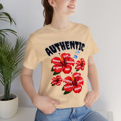 “Authentic graphic tee promoting real style and confidence”