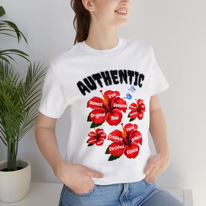 “Authentic tee with clean minimalist typography design”