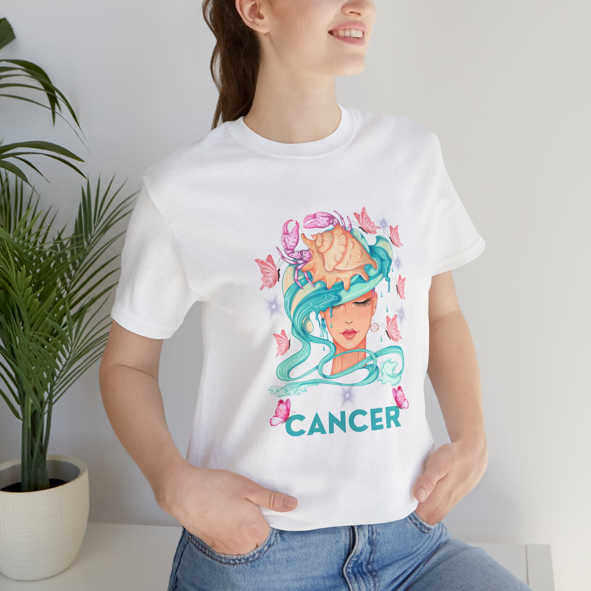  Cancer Zodiac sign tee with a bold and emotional design.