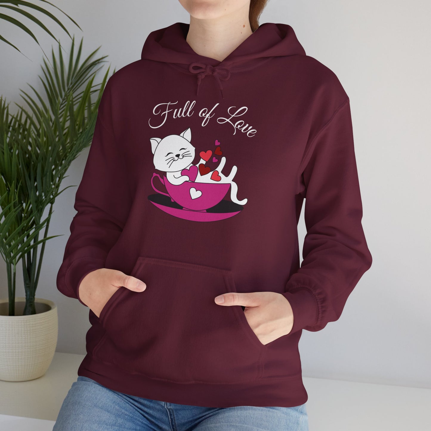 "Casual Full of Love hoodie perfect for chilly days"
