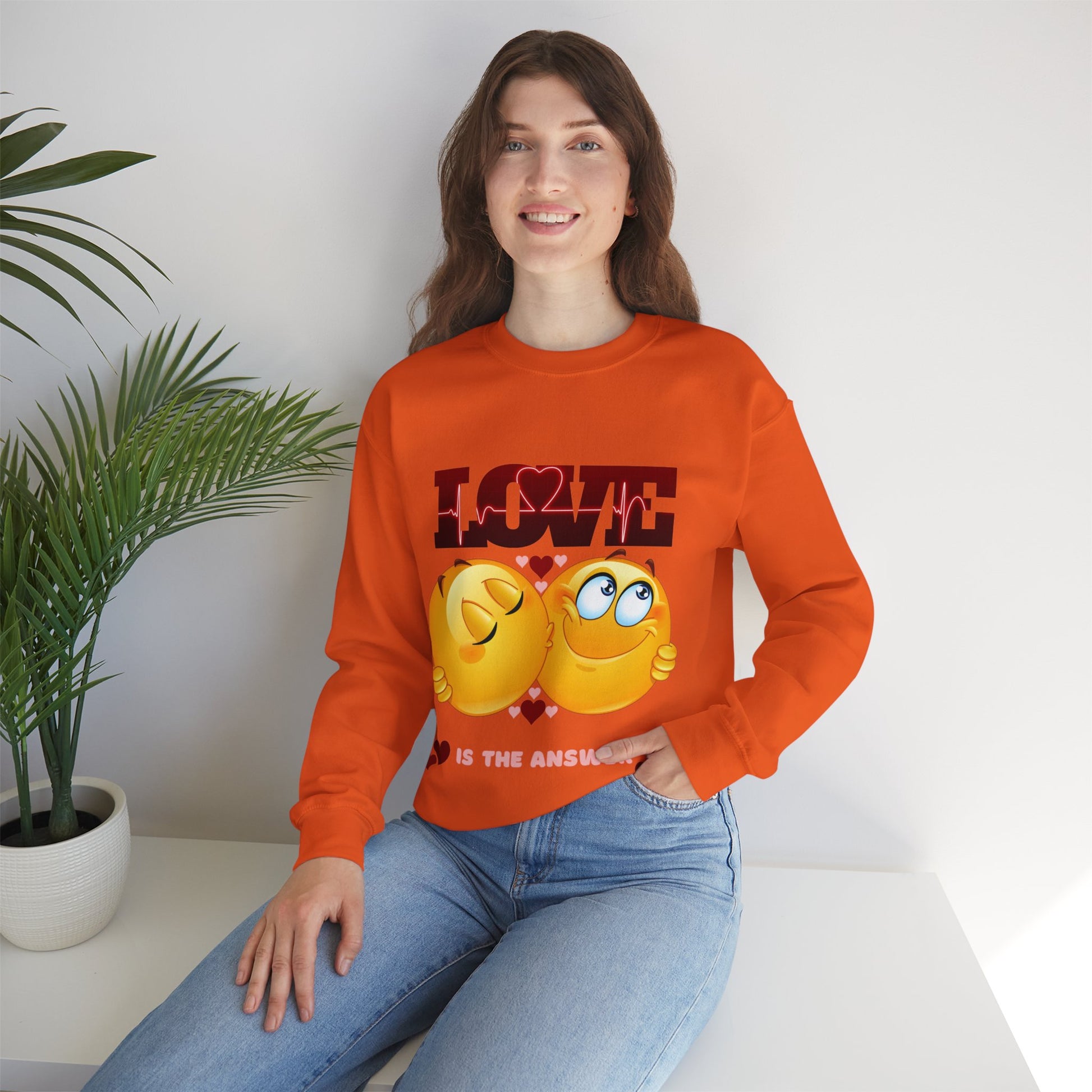 Casual Love Is The Answer sweatshirt for chilly days