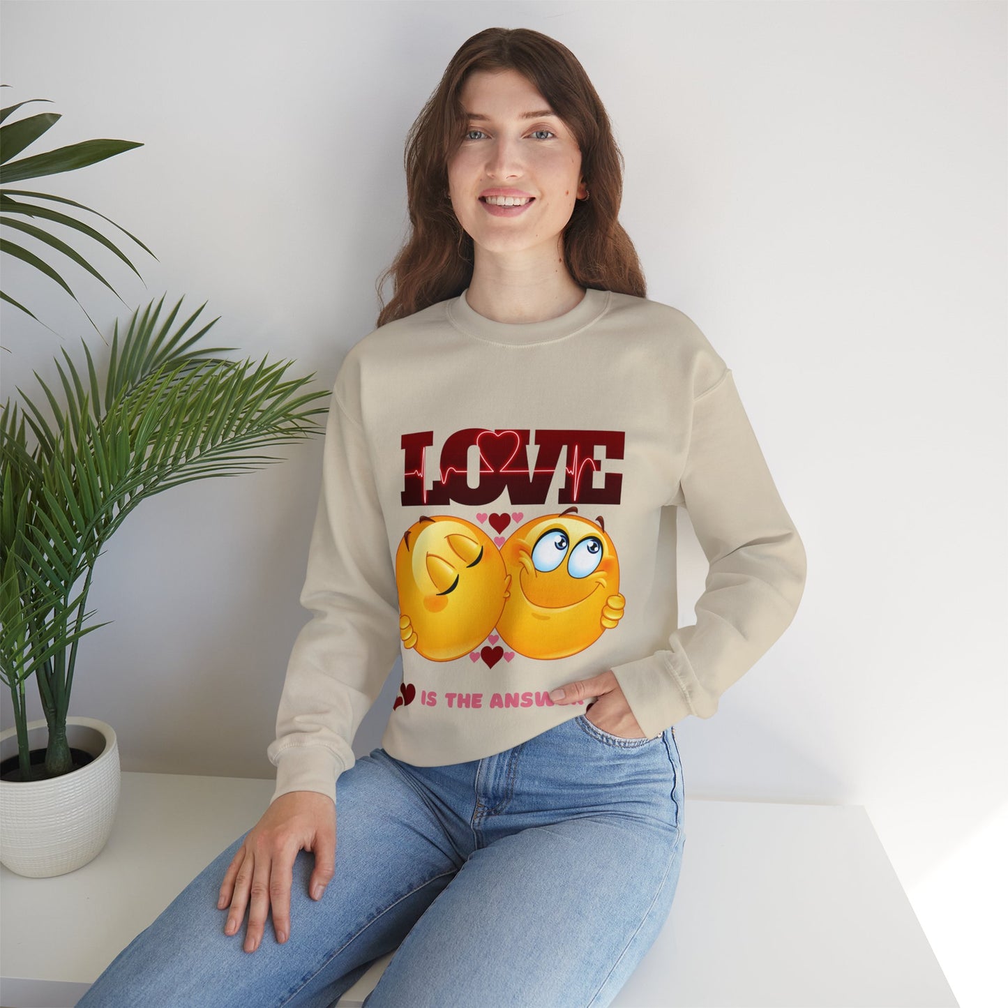 Comfortable Love Is The Answer sweatshirt for everyday wear
