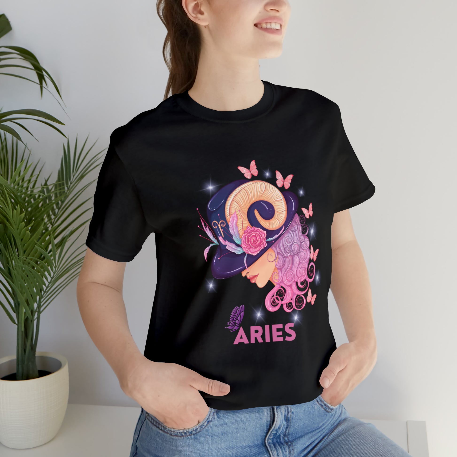  Fiery Aries Zodiac tee perfect for astrology enthusiasts.