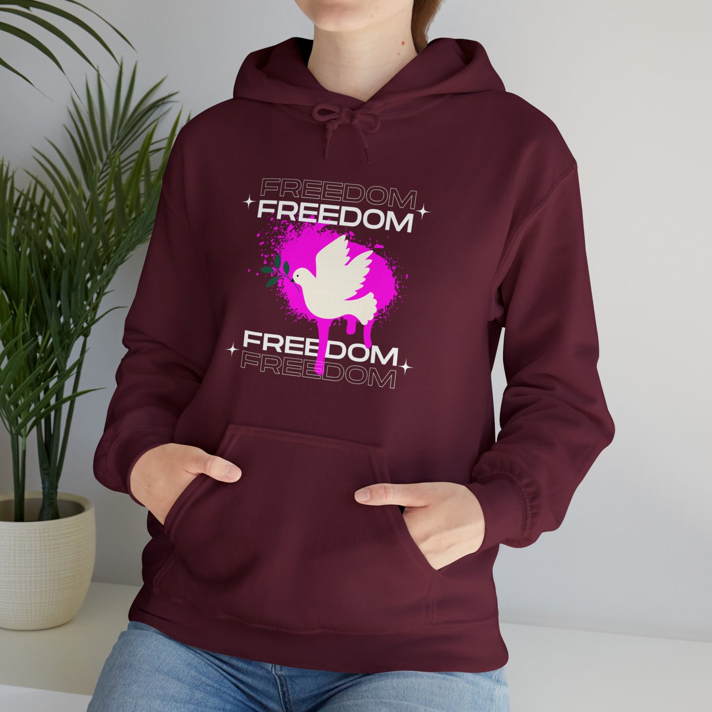 Freedom printed hoodie in soft premium fabric