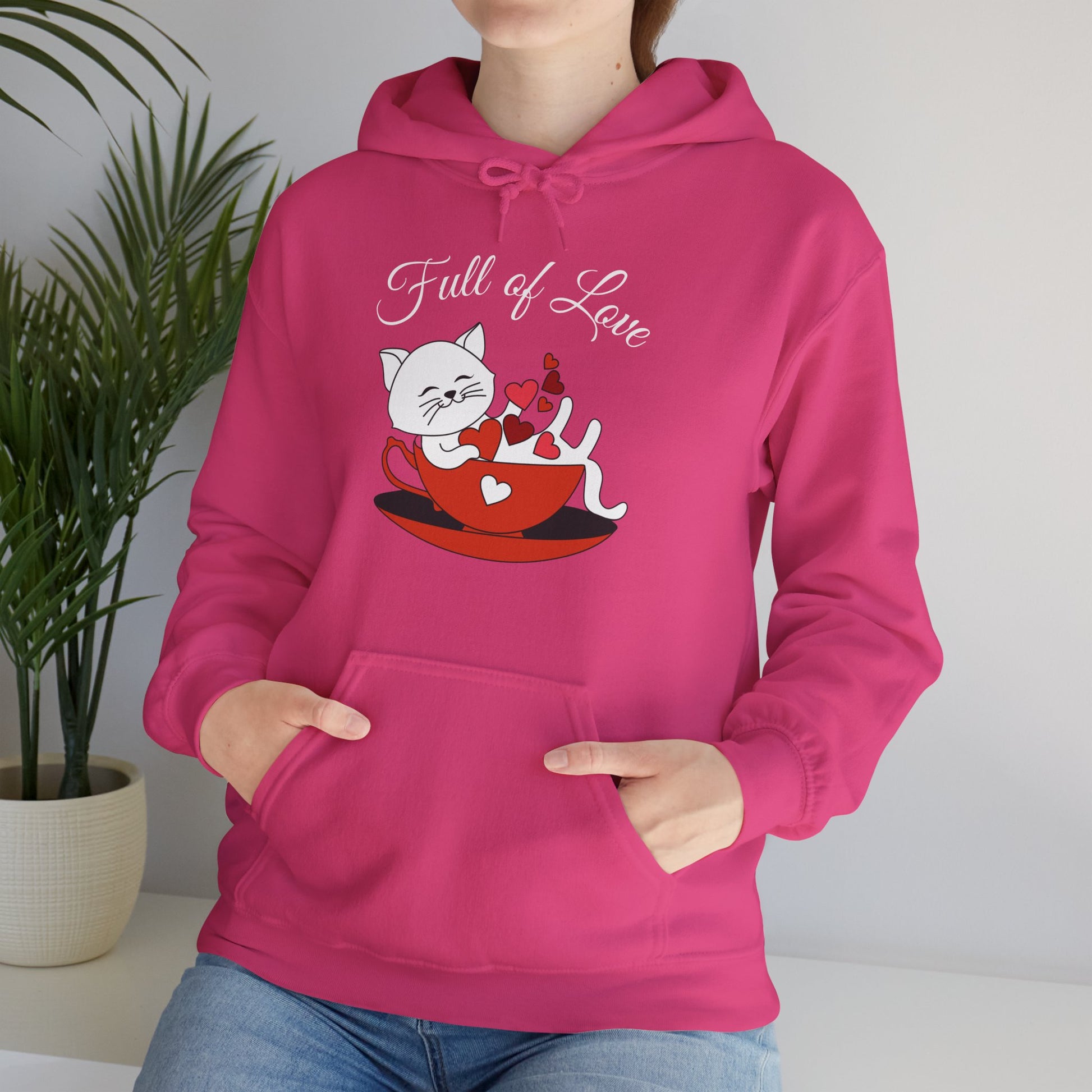 Full of Love hoodie in soft fabric with a sweet love message