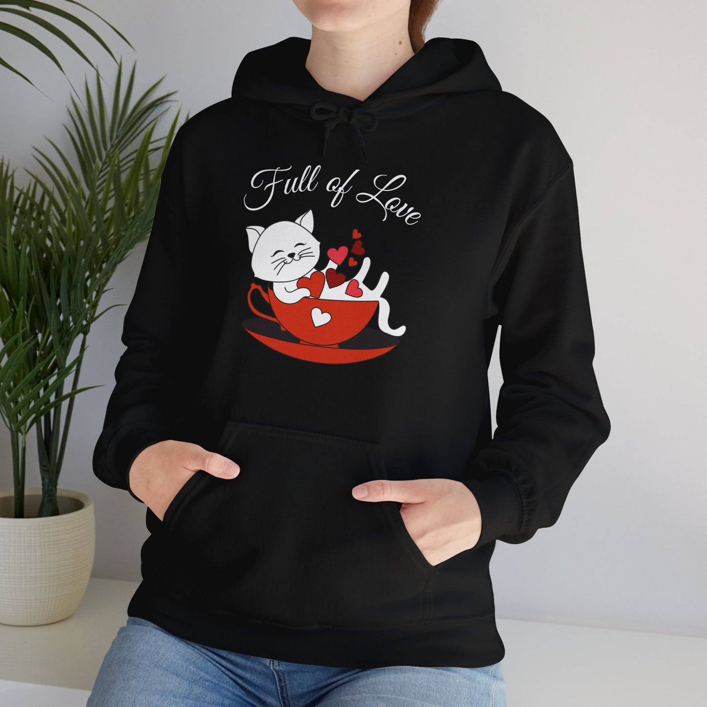 Full of Love hoodie with cute heart details for cozy vibes