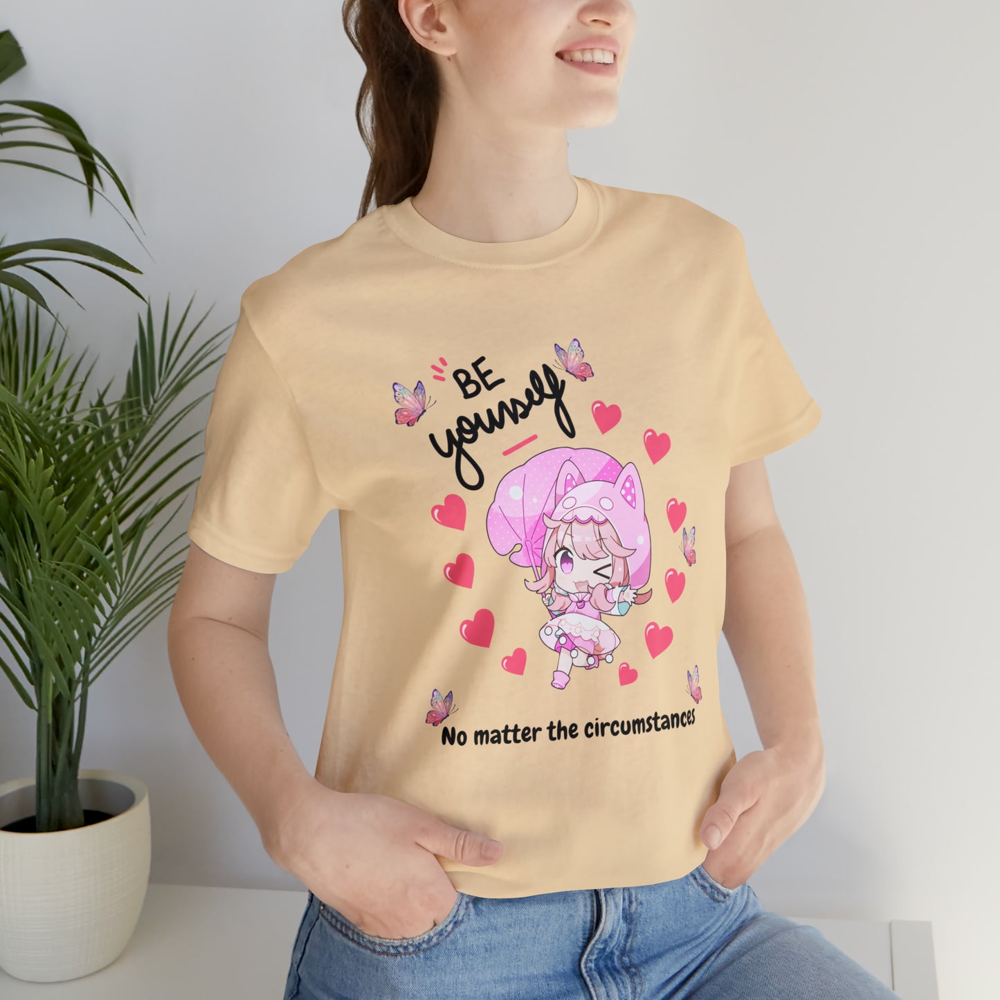  Inspirational Be Yourself graphic tee with unique designs. 