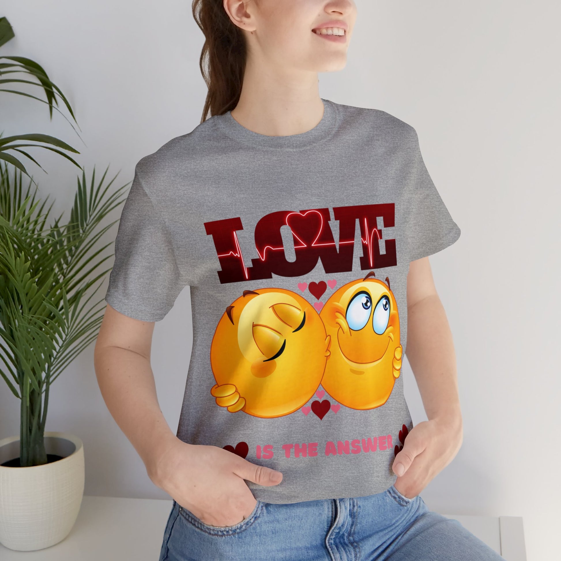 Love Is The Answer tee in soft cotton for everyday comfort"