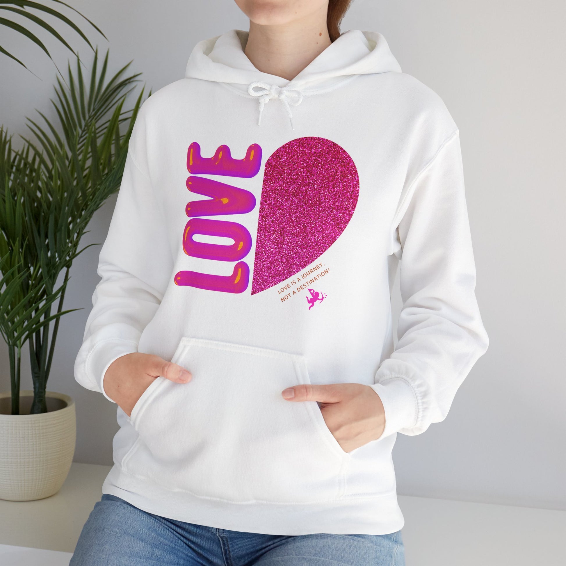 "Perfect gift: love hoodie with heart detail"