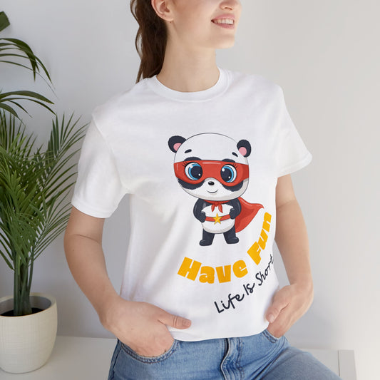 "Playful Have Fun tee with vibrant graphic design