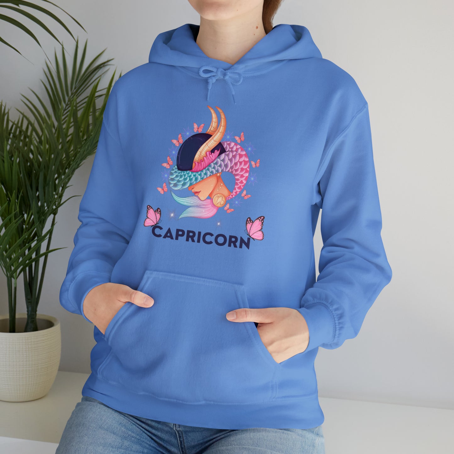 Relaxed fit Capricorn Zodiac hoodie for everyday comfort.  