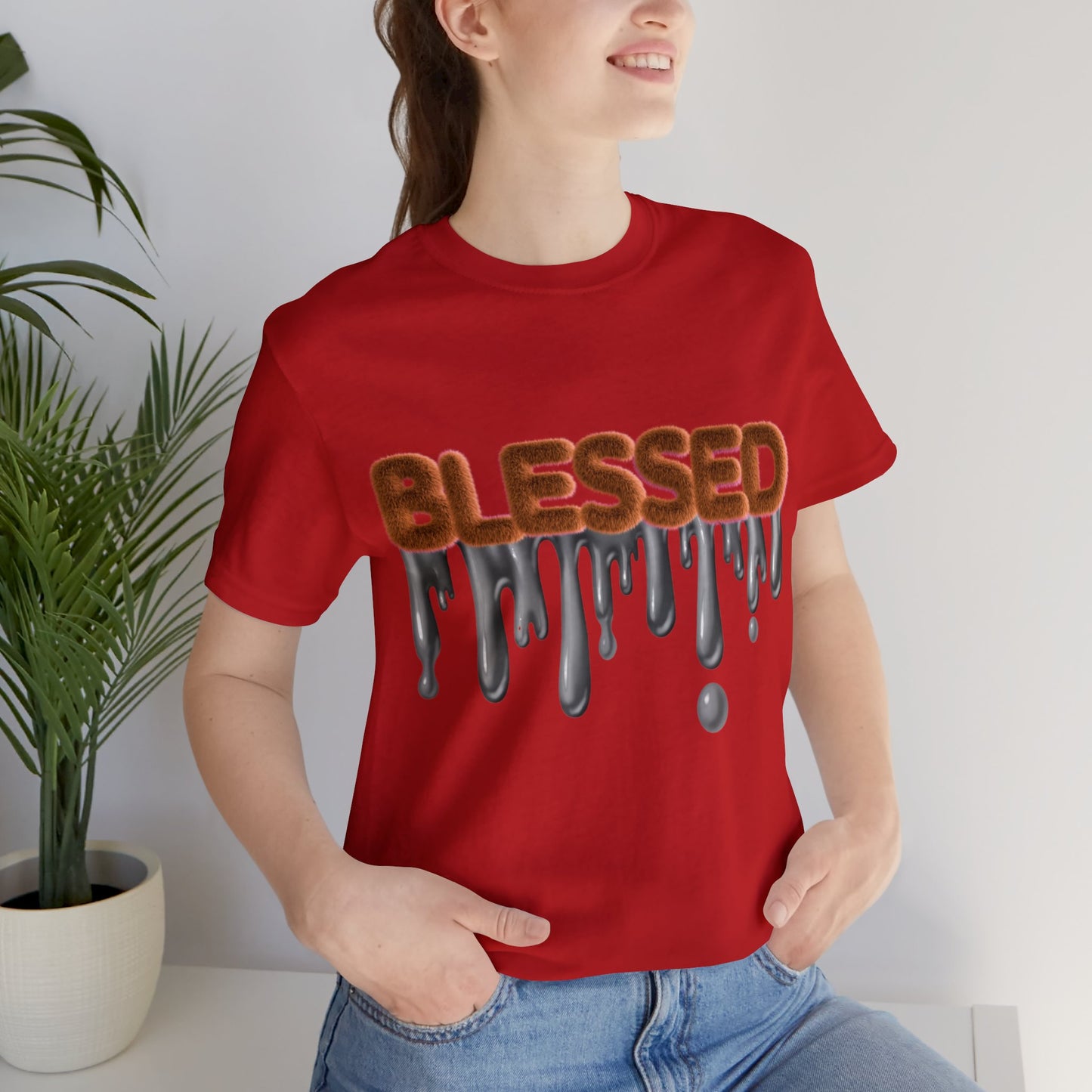 Trendy Blessed graphic tee for faith-driven fashion lovers