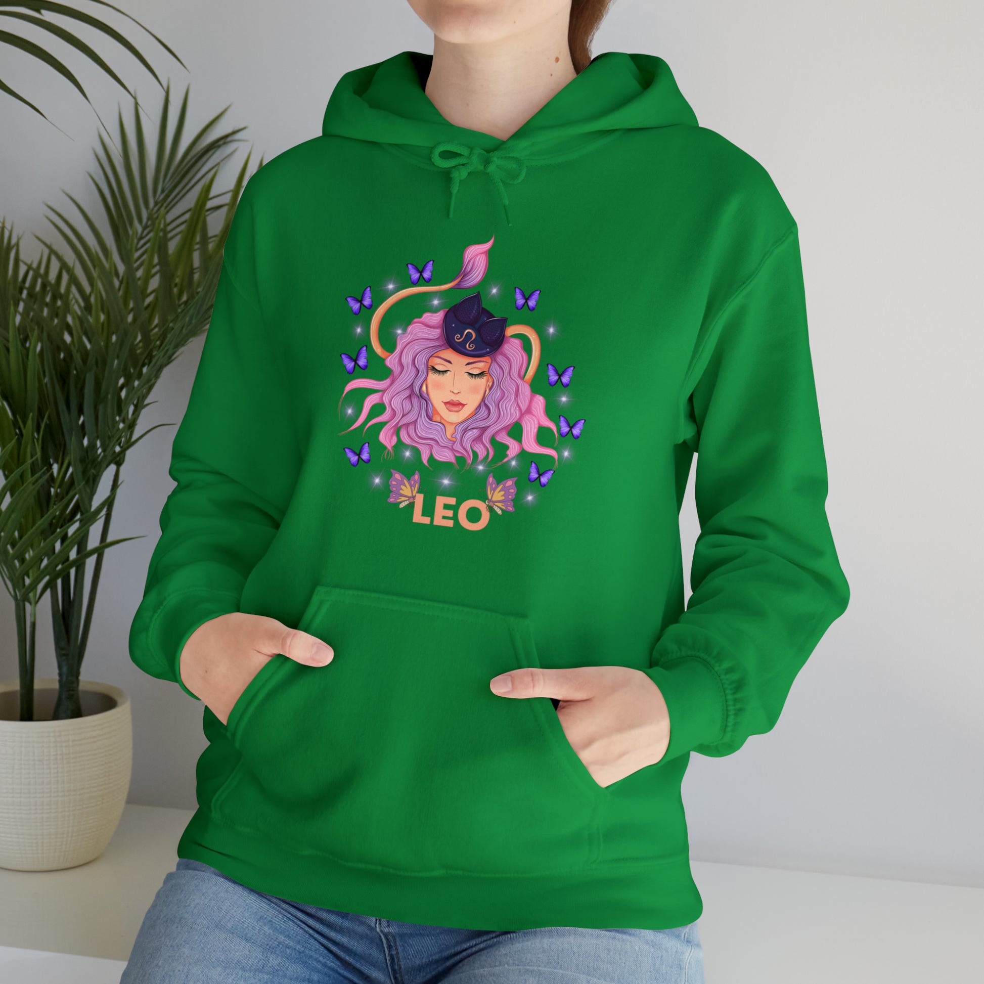 Trendy Leo zodiac hoodie expressing Leo traits