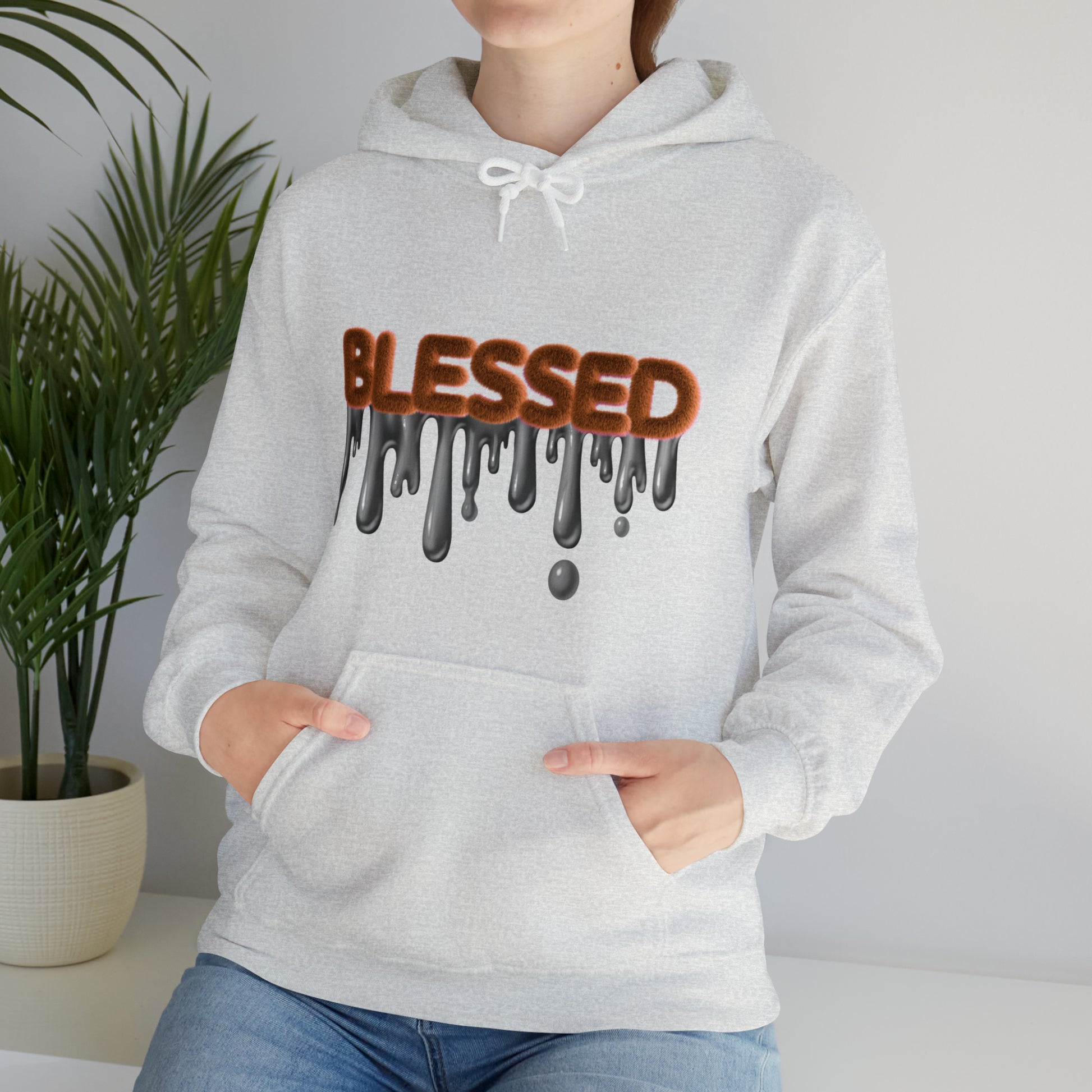 Warm Blessed hoodie ideal for winter and fall streetwear looks