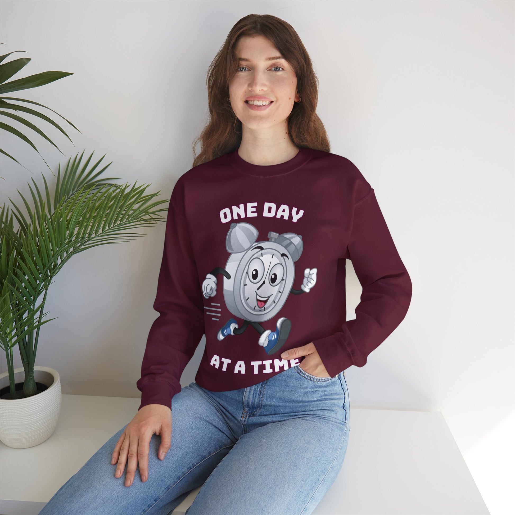 “Warm One Day At a Time sweatshirt for everyday comfort